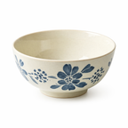 Vintage Blue Floral Ceramic Bowl