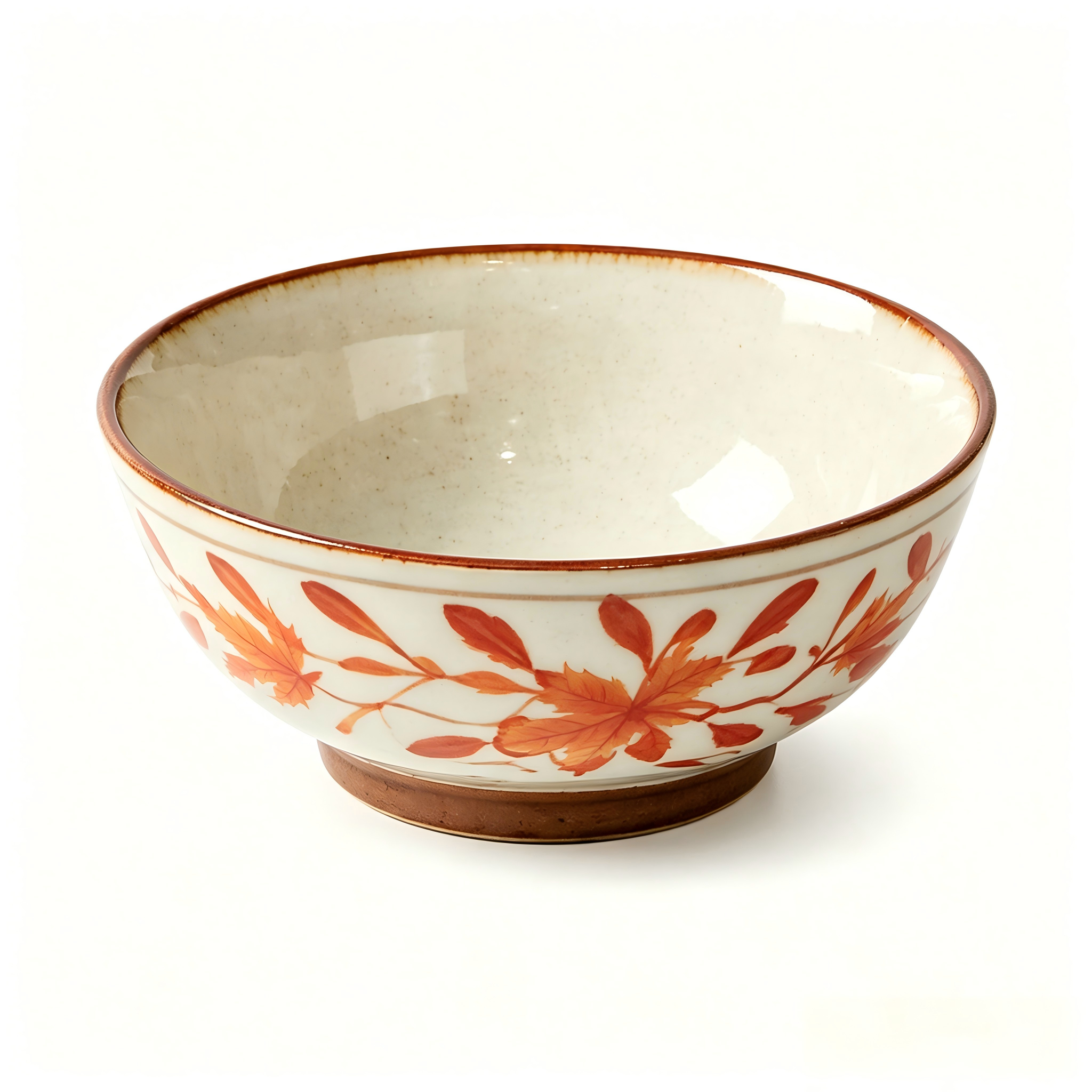 Autumn Foliage Ceramic Footed Bowl