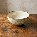 Meadow Grass Ceramic Footed Bowl