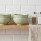 Embossed Sage Green Ceramic Bowl