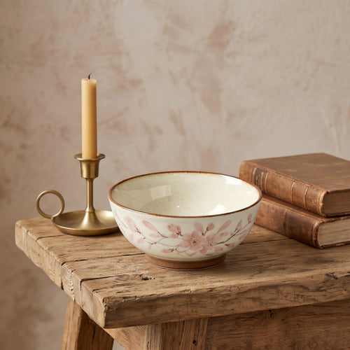 Cherry Blossom Ceramic Footed Bowl
