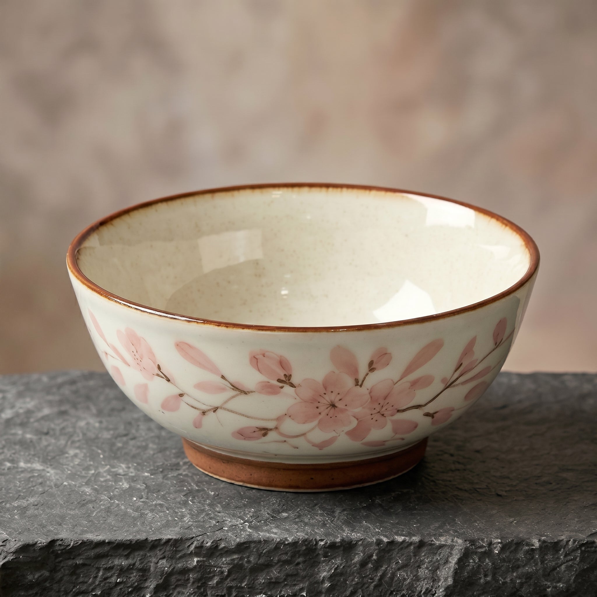 Cherry Blossom Ceramic Footed Bowl