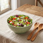 Embossed Sage Green Ceramic Bowl